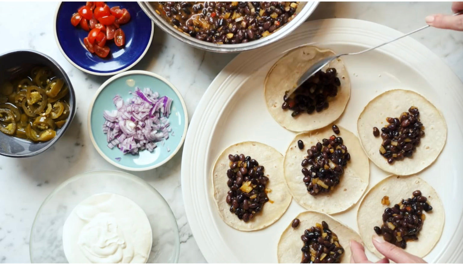 Smoky Black Bean Tortillas - Serves 4