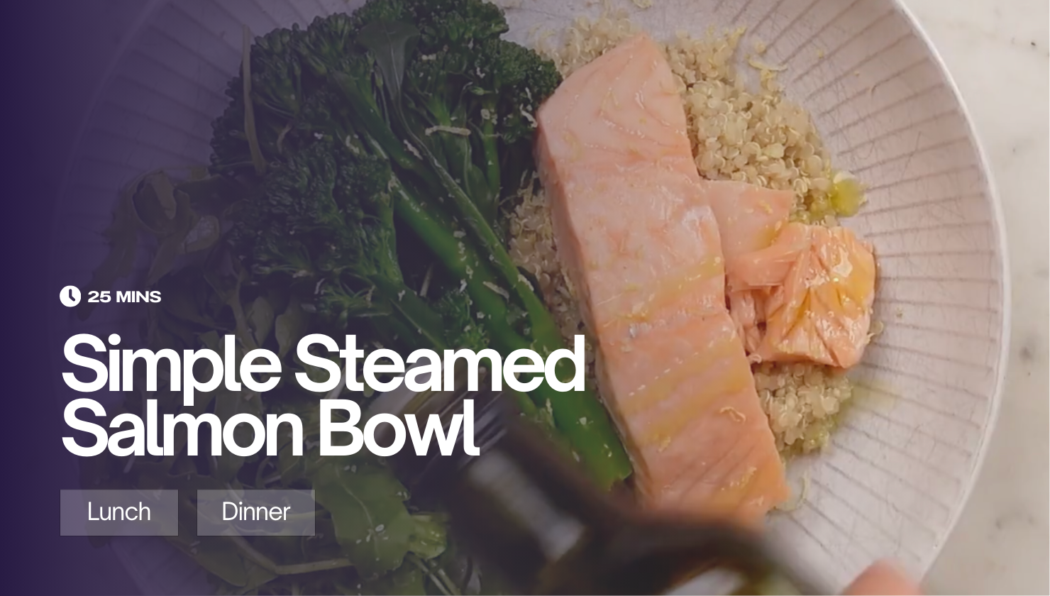 Simple Steamed Salmon Bowl