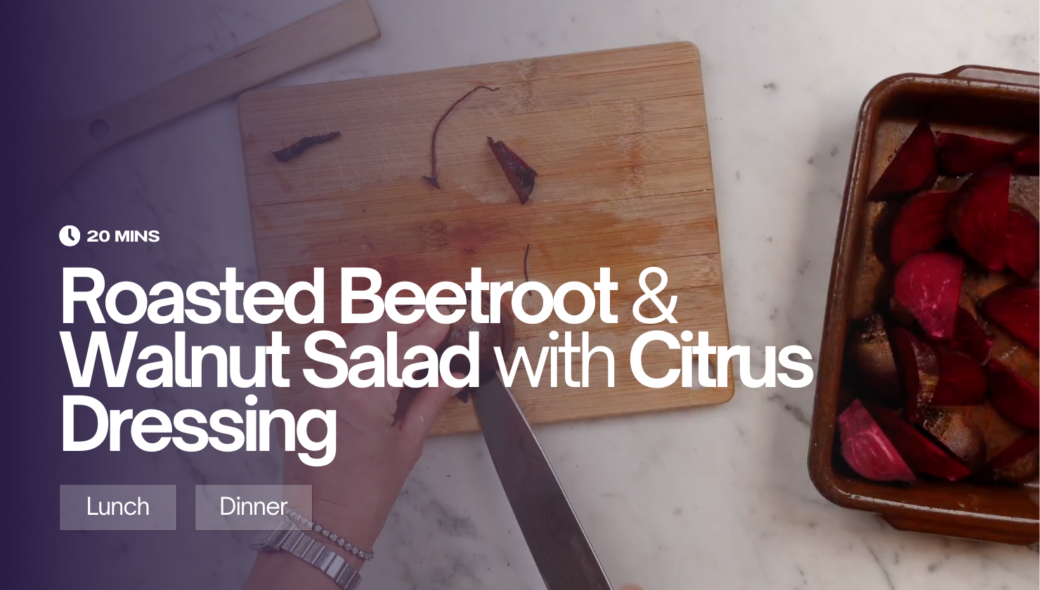 Roasted Beetroot & Walnut Salad with Citrus Dressing