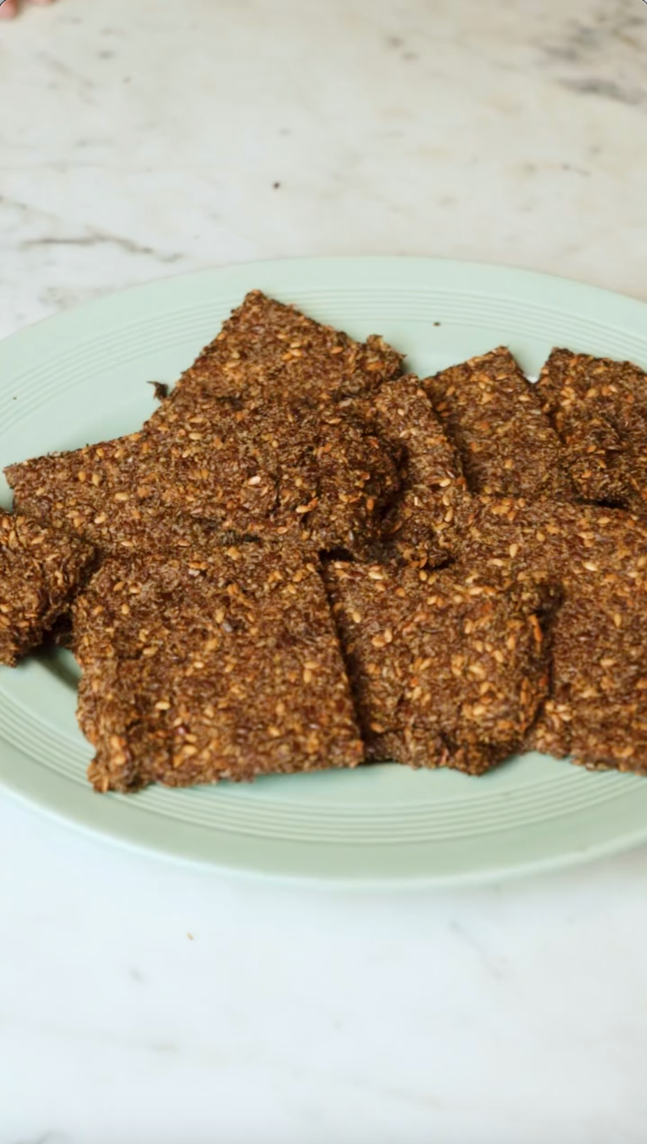 Easy Flax Seed Crackers - Makes 8-10