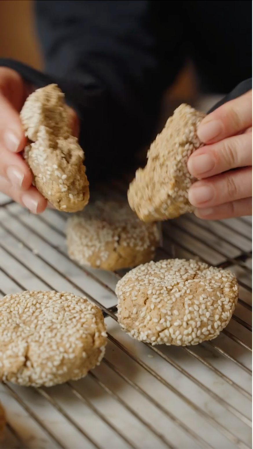 Grain-Free Tahini Honey Cookies - Makes 8 - 10 cookies