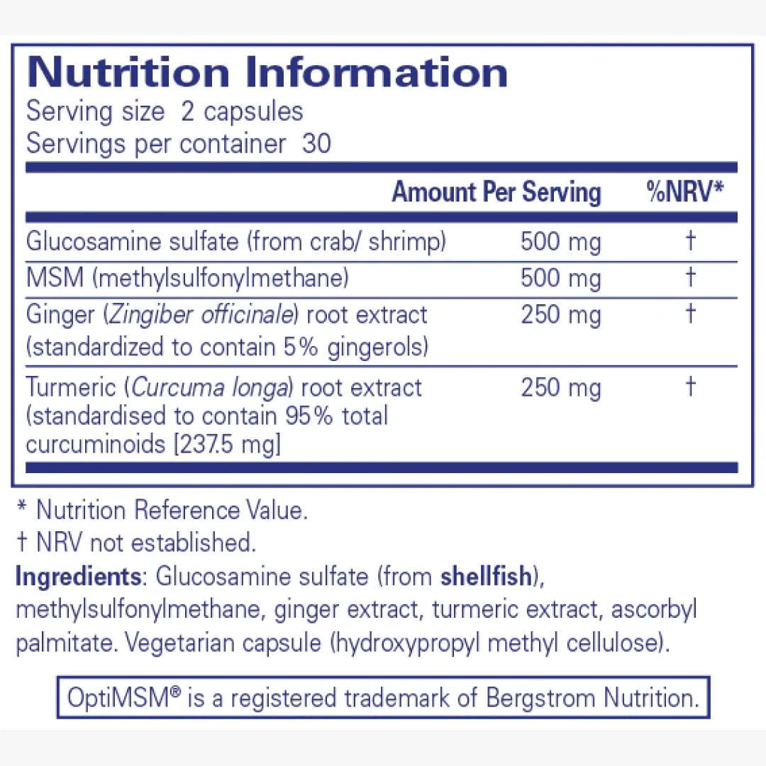 Glucosamine/ MSM with Ginger & Turmeric